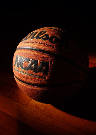 Wilmington,NC - USA - 05-07-2021: A Wilson NCAA Final Four Edition basketball on hardwood backgroundのeditorial素材