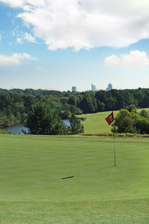 RALEIGH,NC - USA - 8-24-2018: Lonnie Poole golf course on Centennial Campus of NC State University in Raleigh, NCのeditorial素材