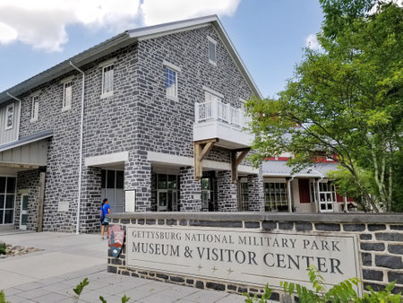 Gettyburg, PA - USA - 07-10-2023: Gettysburg National Military Park Museum and Visitors Centerのeditorial素材