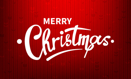 Stock vector illustration calligraphic text Merry Christmas lettering design card template sweater background. Calligraphy font style banner, creative text typography holiday greeting gift posterのイラスト素材