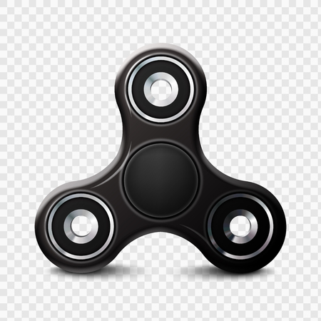 Stock vector illustration realistic spinner Isolated on transparent background. Fidget finger toy. Anxiety relief.の写真素材