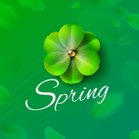 Hello, hi spring green background stock vector illustration. Realistic flower. Templates for placards, banners, flyers, presentations, reports, invitation, posters, brochure, voucher discount. EPS10のイラスト素材