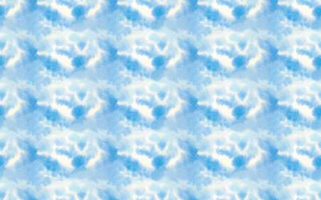 Abstract seamless delicate blue and white watercolor background. Drawn by hand. Can be used for...