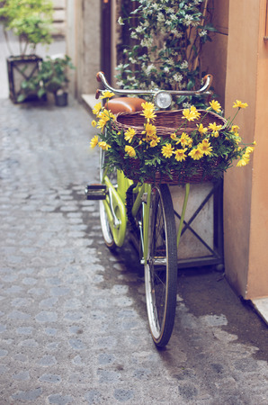 bike in the street of Romeの写真素材