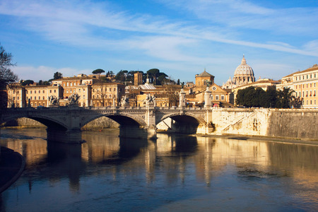 Sunlight in Rome near Vaticanの写真素材