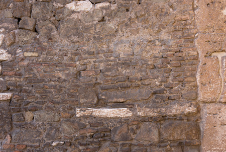 Antique textured wall from stone in Romeの写真素材