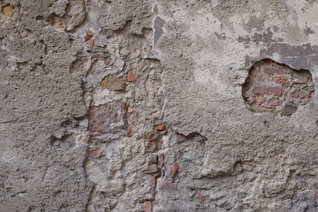 Antique street wall from bricks in Arezzo, Italyの写真素材