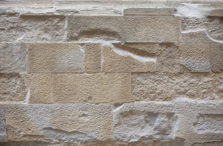 Antique street wall from bricks in Arezzo, Italyの写真素材