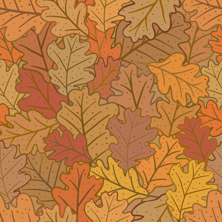 Seamless pattern with oak leaves. Can be used for wallpaper, pattern fills, greeting cards, webpage backgrounds, wrapping paper or fabric.のイラスト素材