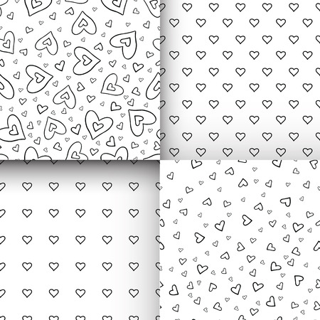 Seamless pattern with beautiful hearts. Can be used for wallpaper, pattern fills, greeting cards, webpage backgrounds, wrapping paper or fabric.のイラスト素材
