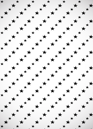 Vertical card. Pattern with black cartoon stars and moons. Good for surface design, textile, fabric, wallpaper, wrapping paper, decoupage, scrapbookin, handmade. Vector.のイラスト素材