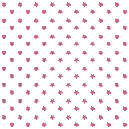 Seamless pattern with pink simple flowers on white background. Endless texture good for surface design, scrap booking, printing onto fabric and paper.のイラスト素材