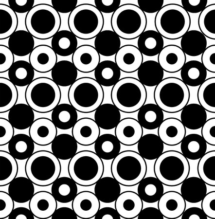Vector seamless pattern. Abstract stylish background. Geometric texture with circles.のイラスト素材