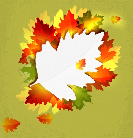 abstract background with autumn leavesのイラスト素材