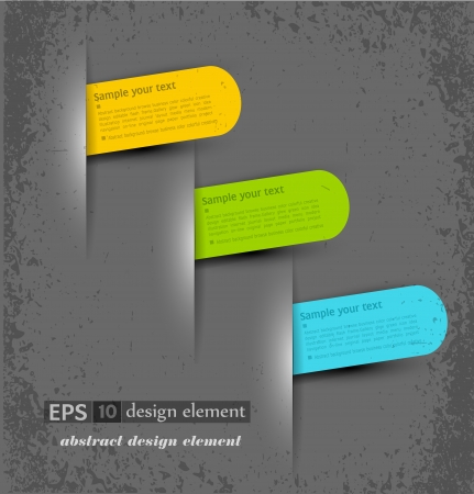 set with colored label のイラスト素材