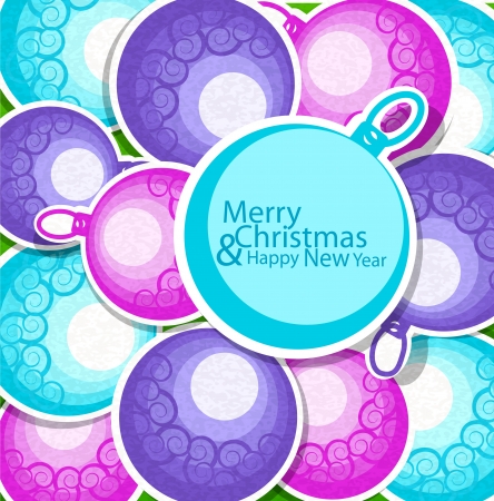 holiday Christmas background with ballsのイラスト素材