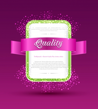 Ilustración de vector banner with ribbon and place for text - Imagen libre de derechos