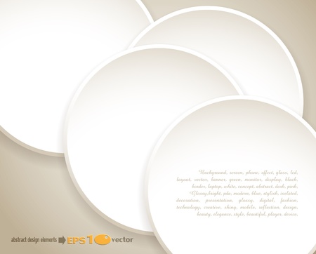 vector abstract background with 3d circlesのイラスト素材