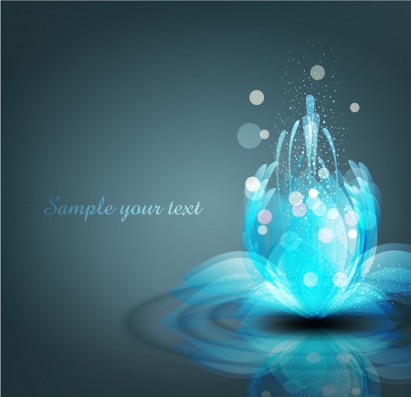 vector romantic background with luminous liliesのイラスト素材