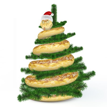 Snake in Santaの写真素材