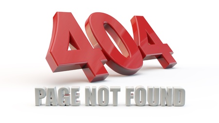 Red 404 error with white background and shadow