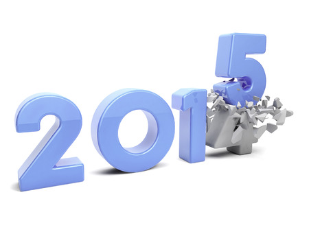 A 2015 write with the number 5 crashing number 4