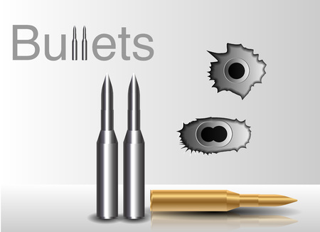 Bullet holes. against the background of a bulletのイラスト素材