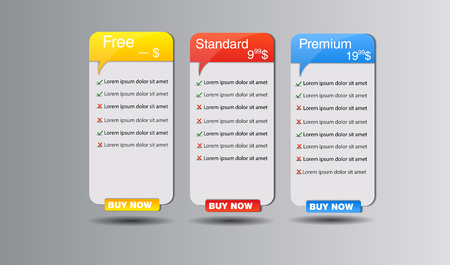 Web Boxes Hosting Plans Vectorのイラスト素材