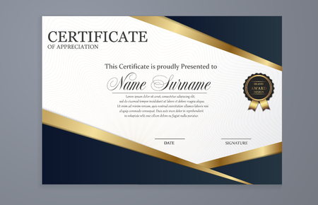vector certificate templateのイラスト素材