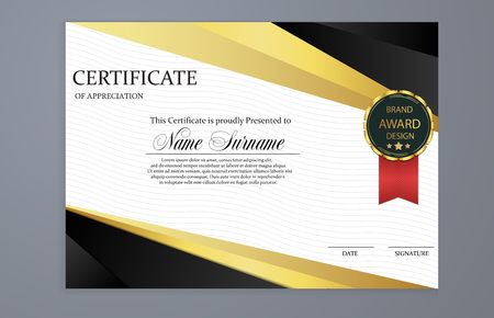 vector certificate templateのイラスト素材