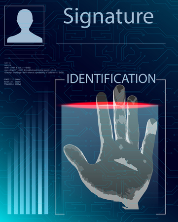 Identification System Scanning.のイラスト素材
