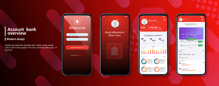 Different UI, UX, GUI screens fitness app and flat web iconsのイラスト素材