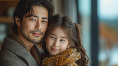 Photographs of Asian families in their homesの素材