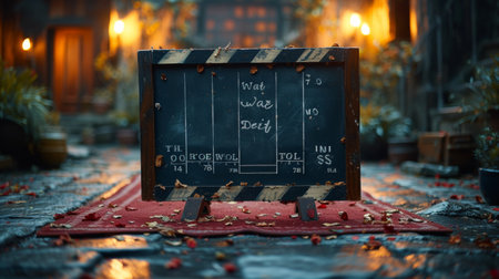 Text title on film slate. Whats your storyの素材