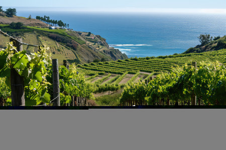 Vineyards in the wine regionの素材