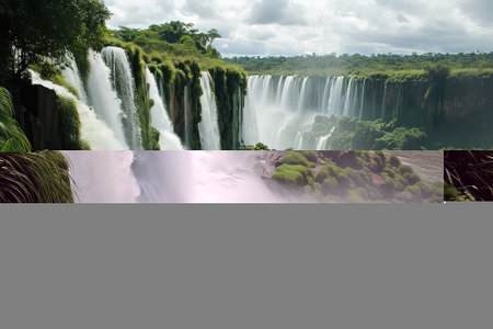 View from the bottom of the waterfallの素材