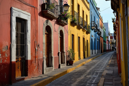 Callejon de los Sapos Puebla, Mexicoの素材