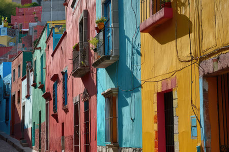Callejon de los Sapos Puebla, Mexicoの素材
