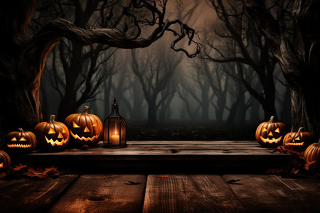 Halloween design with pumpkinsの素材