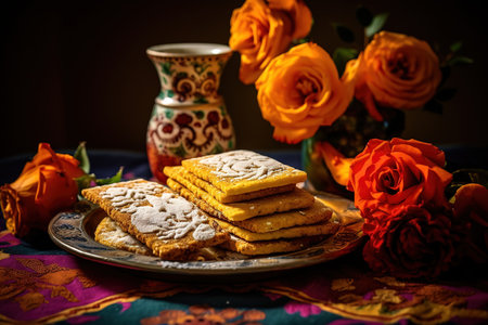 Mexican celebration, bread of death.の素材