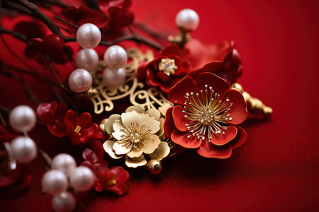 Chinese new year festival decorationの素材