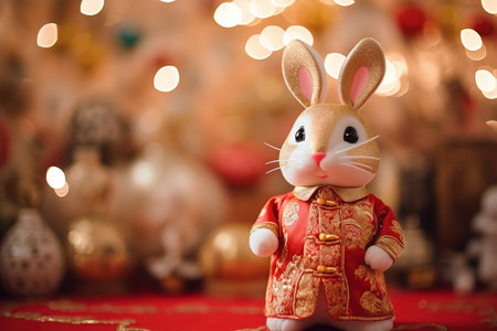 Symbol of the Chinese New Year of the rabbitの素材
