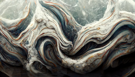 Luxurious gray silver marble texture. Marble ink from exquisite original painting for abstract background. Detailed marble slab. White gray granite ceramic tiles for interior and exterior decoration. 3d illustrationの写真素材