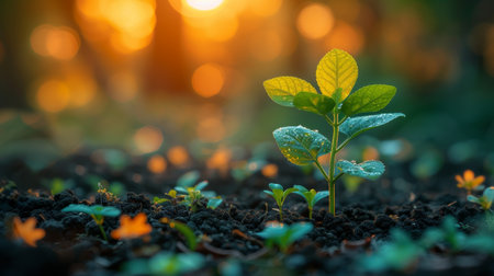 An investment concept for the environment, social development and governance. Organisations working together for charity and promoting sustainable development technologiesの素材