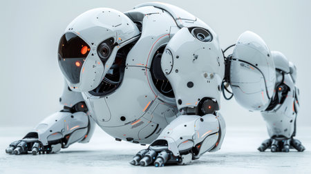 Robotics. Computer programmers. The hottest gadgets. Modern teaching technology. Education.の素材