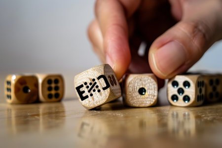Hand turns dice and changes exclusion to inclusion as a symbol of better inclusion.の素材