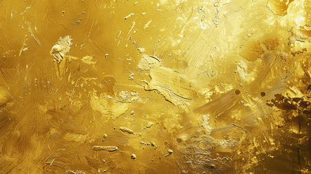 A golden texture abstract art print. Brush strokes of paint. Oil painting freehand. Contemporary Art. Horse prints, posters, cards, murals, wall hangings, rugs, prints.の素材