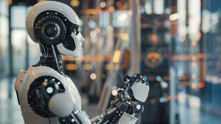 An artificial intelligence concept based on machine learning.