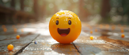 Emoji character message with a yellow cartoon bubble in high definition
