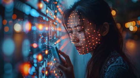 Concepts to protect data with cyber security and privacy. Lock icon and internet network security...